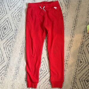 Abercrombie Red Kids Joggers size 9/10